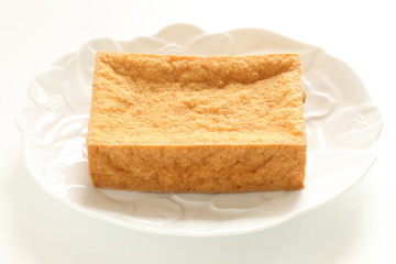 Asian food, deep fried tofu on dish