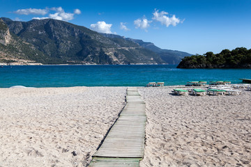 Lagoon in sea landscape view of beach