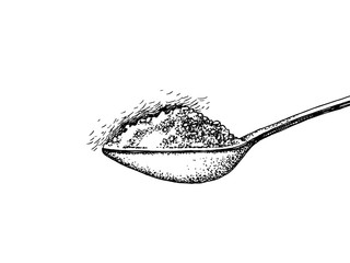 Spoon with sugar
