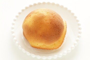 Homemade milk bun on dish for breakfast image