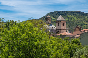 Chiesa della Beata Vergine del Carmelo, Bosa, province of Oristano, a picturesque village of...