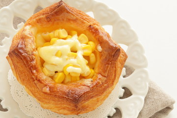 Corn and tuna Danish pastry