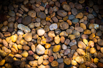 small rocks pattern in the garden