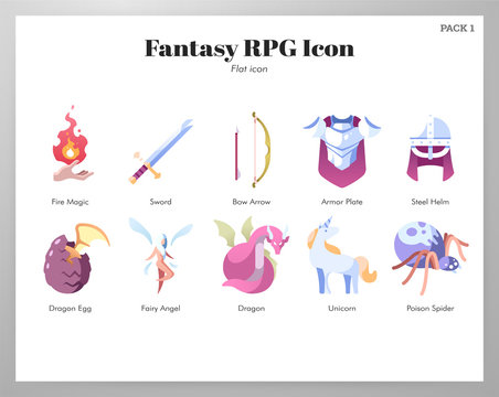 Fantasy RPG Icons Flat Pack