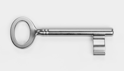 Realistic 3D Render of Classic Old Key