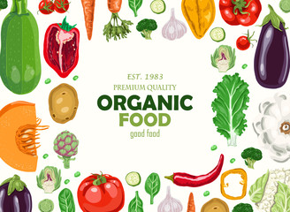 Horizontal background with vegetables.