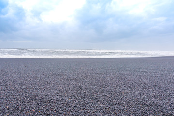 Obraz premium The black sand beach ,Iceland .