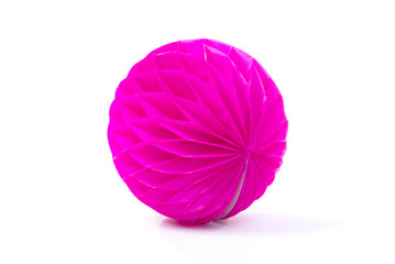 Colorful honeycomb round paper ball isolated