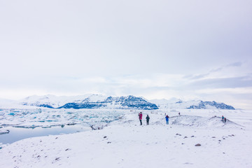 Icebergs in Glacier Lagoon, Iceland .