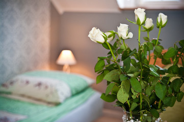 Fototapeta na wymiar Bouquet of fresh flowers as home decoration