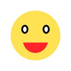 Smiling face vector illustration, Isolated flat style icon