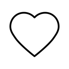 Heart vector illustration, line style icon editable outline