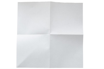 Sheet of paper with strips isolated on white