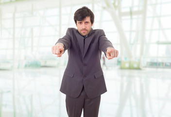 Fototapeta premium businessman pointing