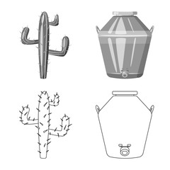 Isolated object of cafe and Latin icon. Collection of cafe and national vector icon for stock.