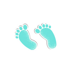 Cartoon style icon of foot child