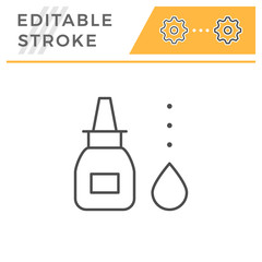 Drops editable stroke line icon