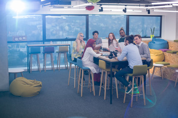 Young Multiethnic Business team using virtual reality headset