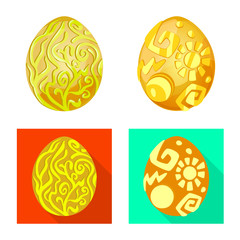 Isolated object of animal and prehistoric sign. Collection of animal and cute  stock vector illustration.