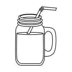 summer tropical cocktail drink and straw