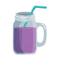 summer tropical cocktail drink and straw