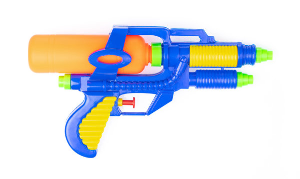 Gun water toy isolated on a white background