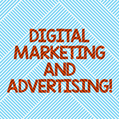 Handwriting text Digital Marketing And Advertising. Concept meaning Social media promotion content analysisagement Diagonal Stripes Line Forming Geometric Shape for Art Posters Wallpaper