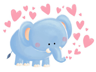 elefante con corazones © cirodelia