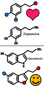 dopamine serotonin