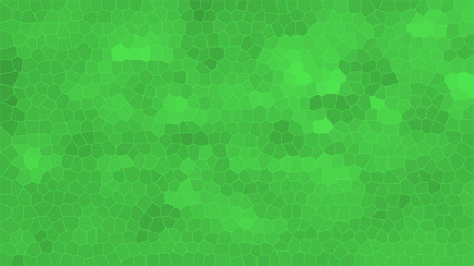 Wallpaper with abstract stained glass pattern in green colors.