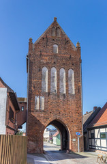Fototapeta na wymiar Historic city gate Muhlentor in Grimmen, Germany