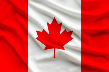 silk national flag of Canada