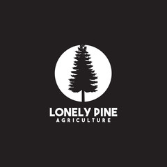 Pine trees logo design vector template