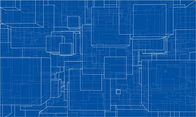 Vector abstract boxes background