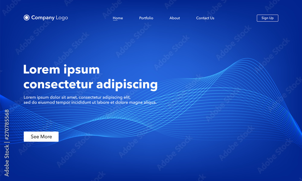Wall mural asbtract background website landing page. template for websites, or apps. modern design. abstract ve