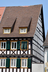 fachwerkbau in der ladenburger altstadt