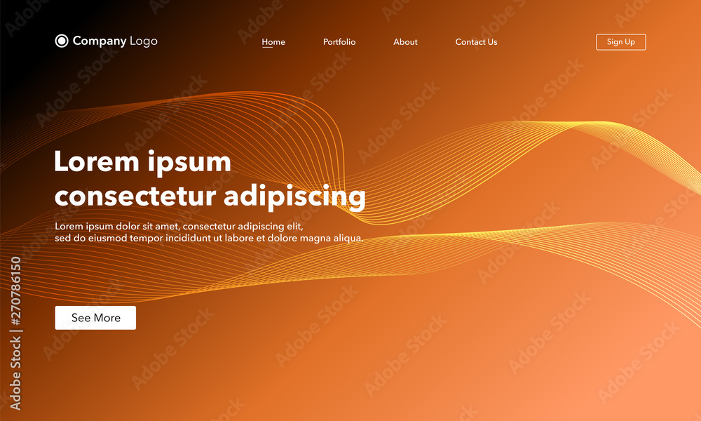 Wall mural asbtract background website landing page. template for websites, or apps. modern design. abstract ve
