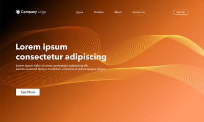 Asbtract background website Landing Page. Template for websites, or apps. Modern design. Abstract vector style.