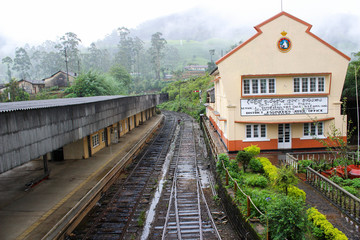 Fototapeta na wymiar Nuwara Eliya, Sri Lanka - railway station