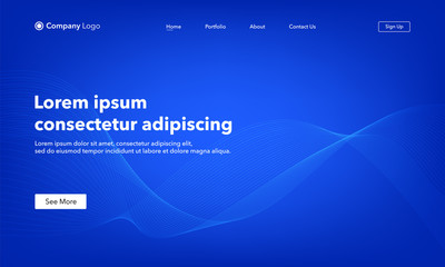 Asbtract background website Landing Page. Template for websites, or apps. Modern design. Abstract vector style.