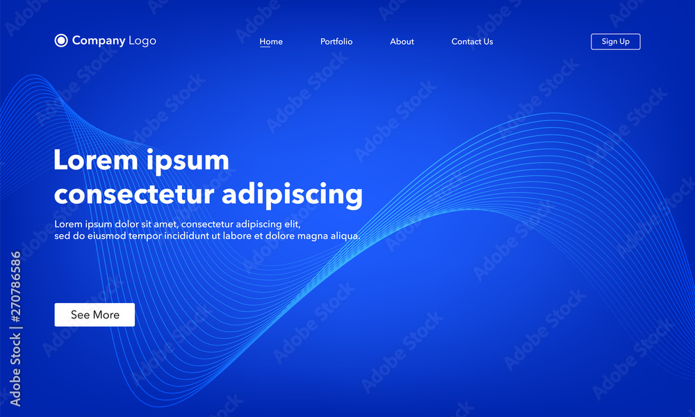 Wall mural asbtract background website landing page. template for websites, or apps. modern design. abstract ve