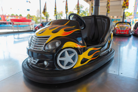 Small colored bumper car for children
