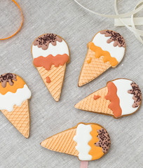 biscuit, gingercookies, Ice-cream, cupcake, cookie, summer, teatime, icing, royalicing,  decorated,  galletas, galletasglaseadas,  gift, sweet, handmade, dessert,  food, baced, nature, nectar, yellow,