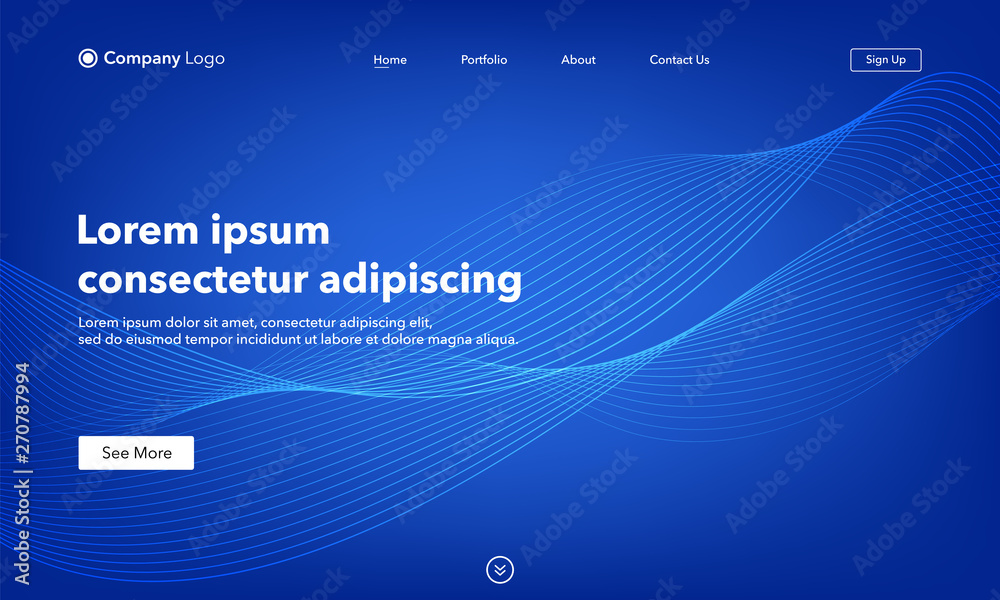 Wall mural asbtract background website landing page. template for websites, or apps. modern design. abstract ve