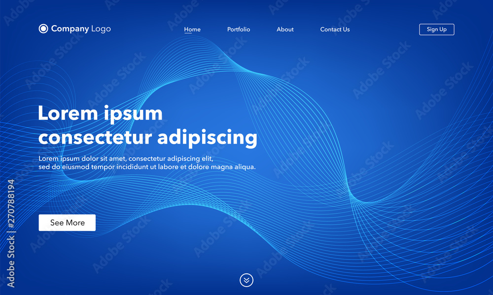 Wall mural asbtract background website landing page. template for websites, or apps. modern design. abstract ve