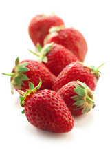 Strawberries isolated on white