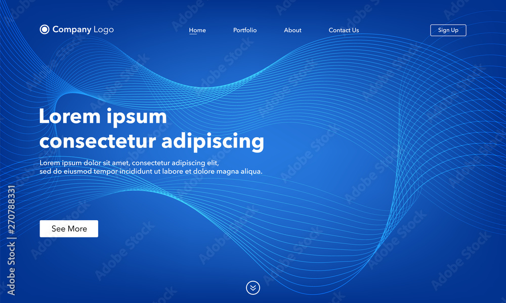 Wall mural asbtract background website landing page. template for websites, or apps. modern design. abstract ve