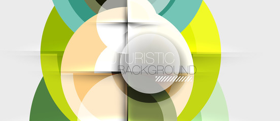 Fototapeta premium Geometric design abstract background - circles