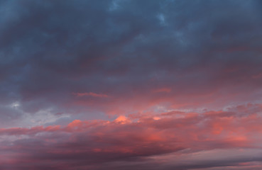 Naklejka na ściany i meble dramatic sky with cloud at sunset