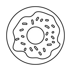 delicious sweet donut bakery icon